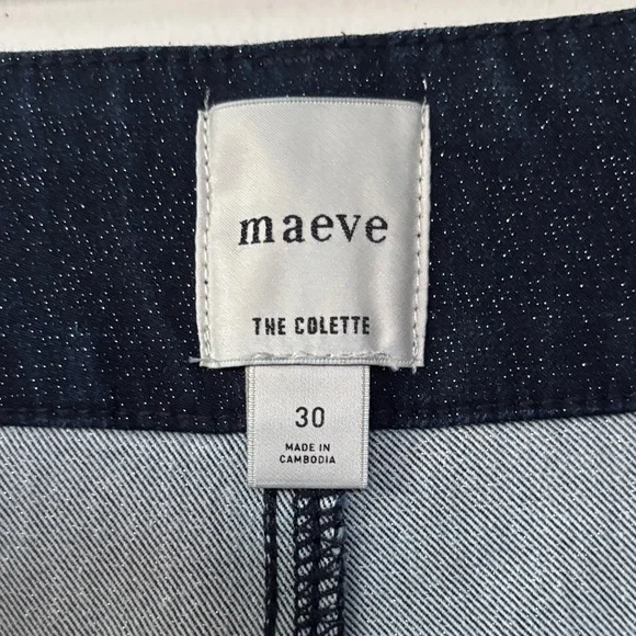 Maeve Colette Dark Blue Sparkle Jeans 30 - Picture 2 of 4